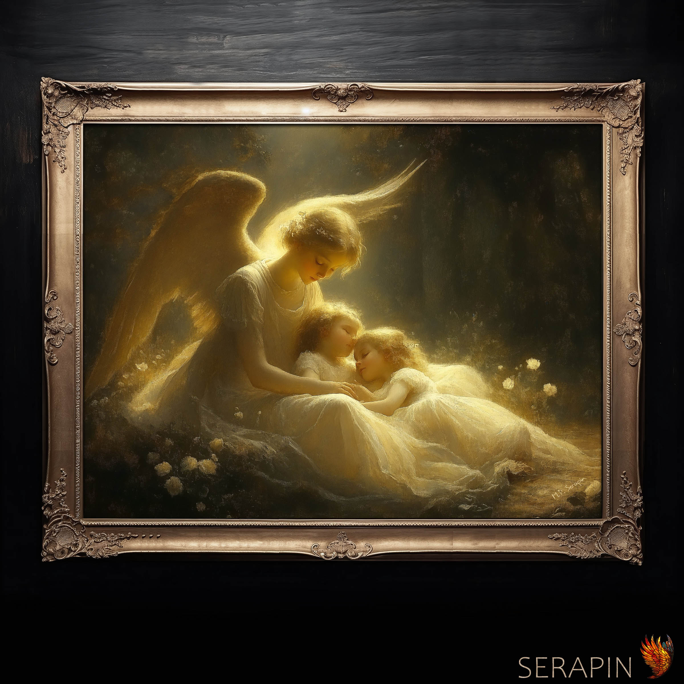 Angels Among Us — original Catholic art by M.P. Serapin