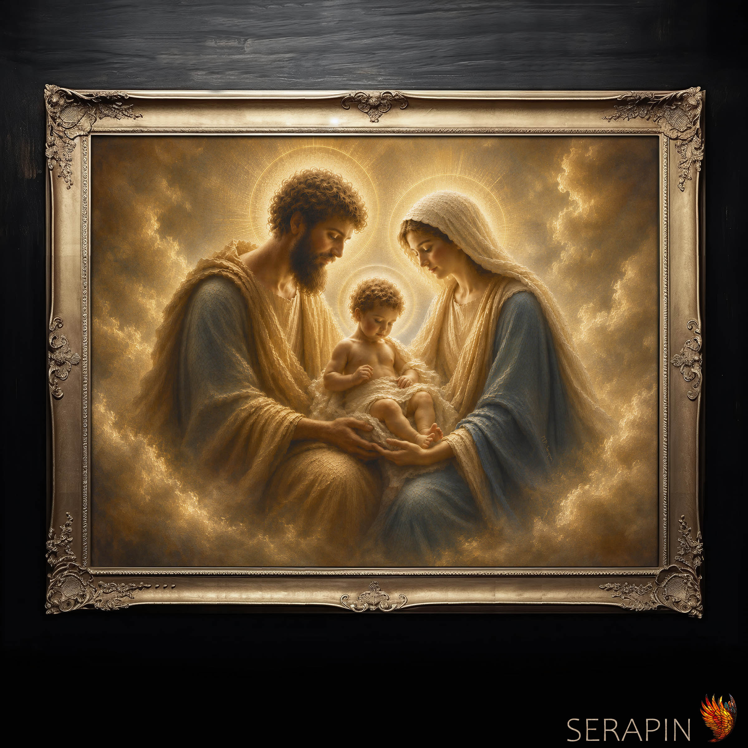 Holy Family 1 — original Catholic art by M.P. Serapin