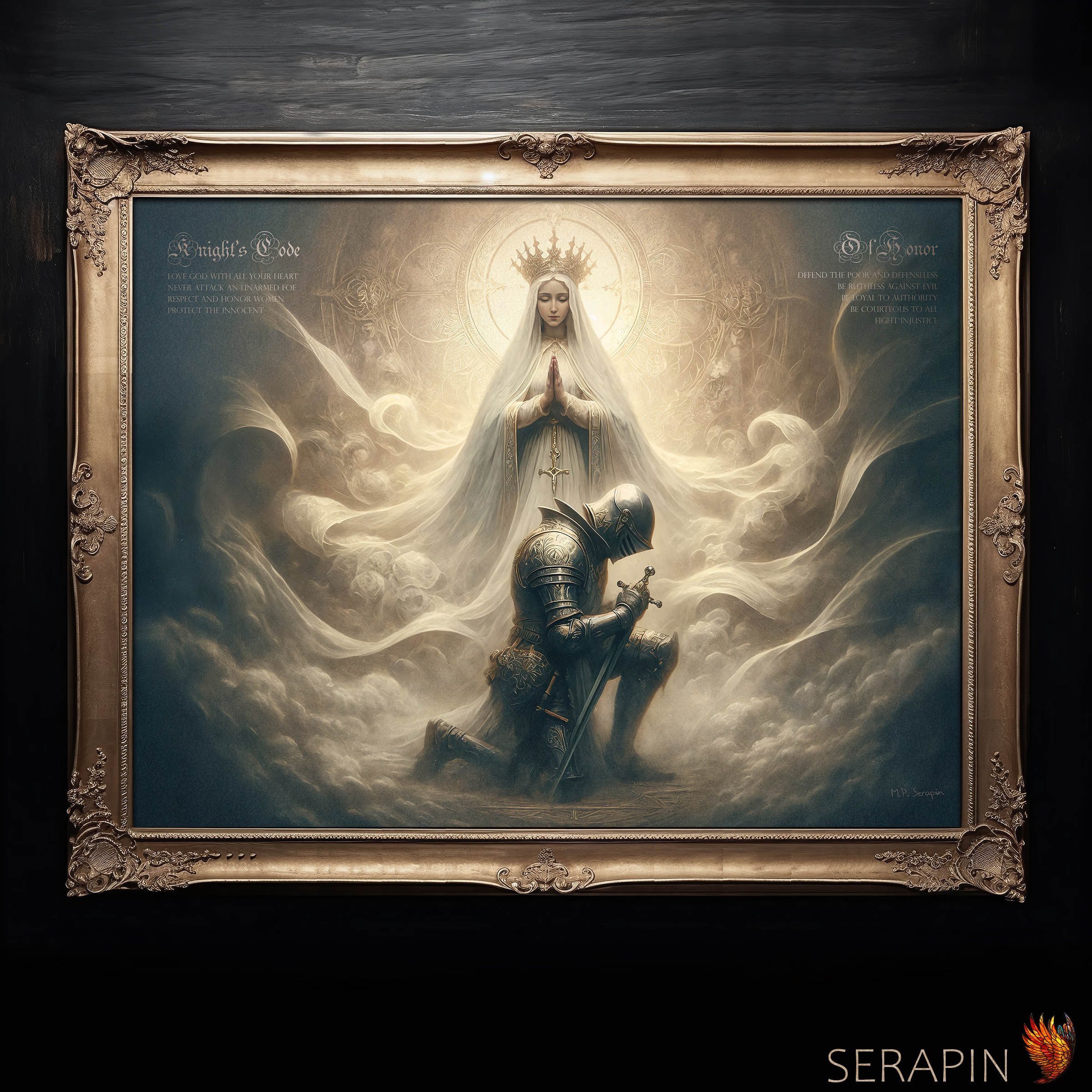 Knights Code of Honor — original Catholic art by M.P. Serapin