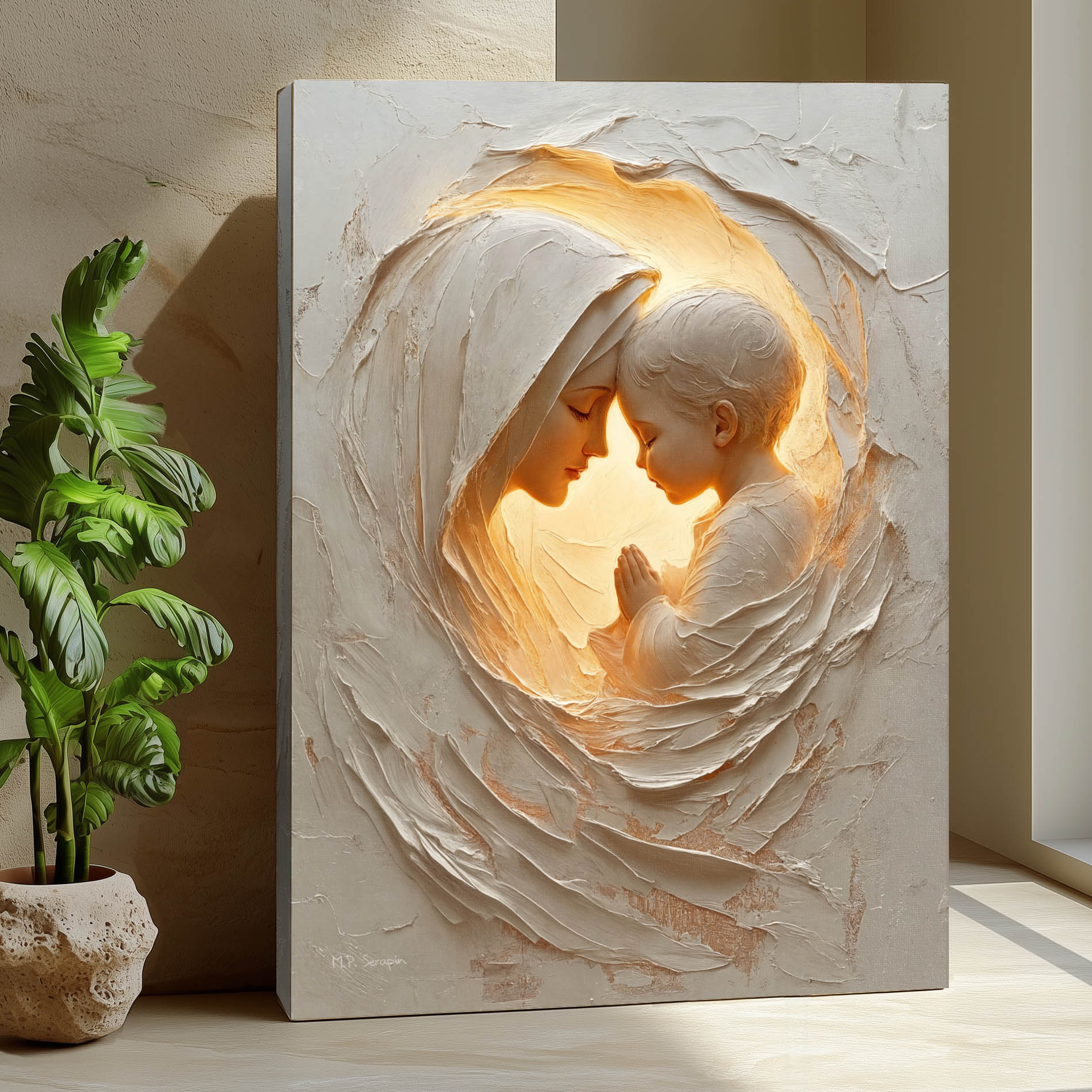 Madonna and Child - Mother and Child — original Catholic art by M.P. Serapin