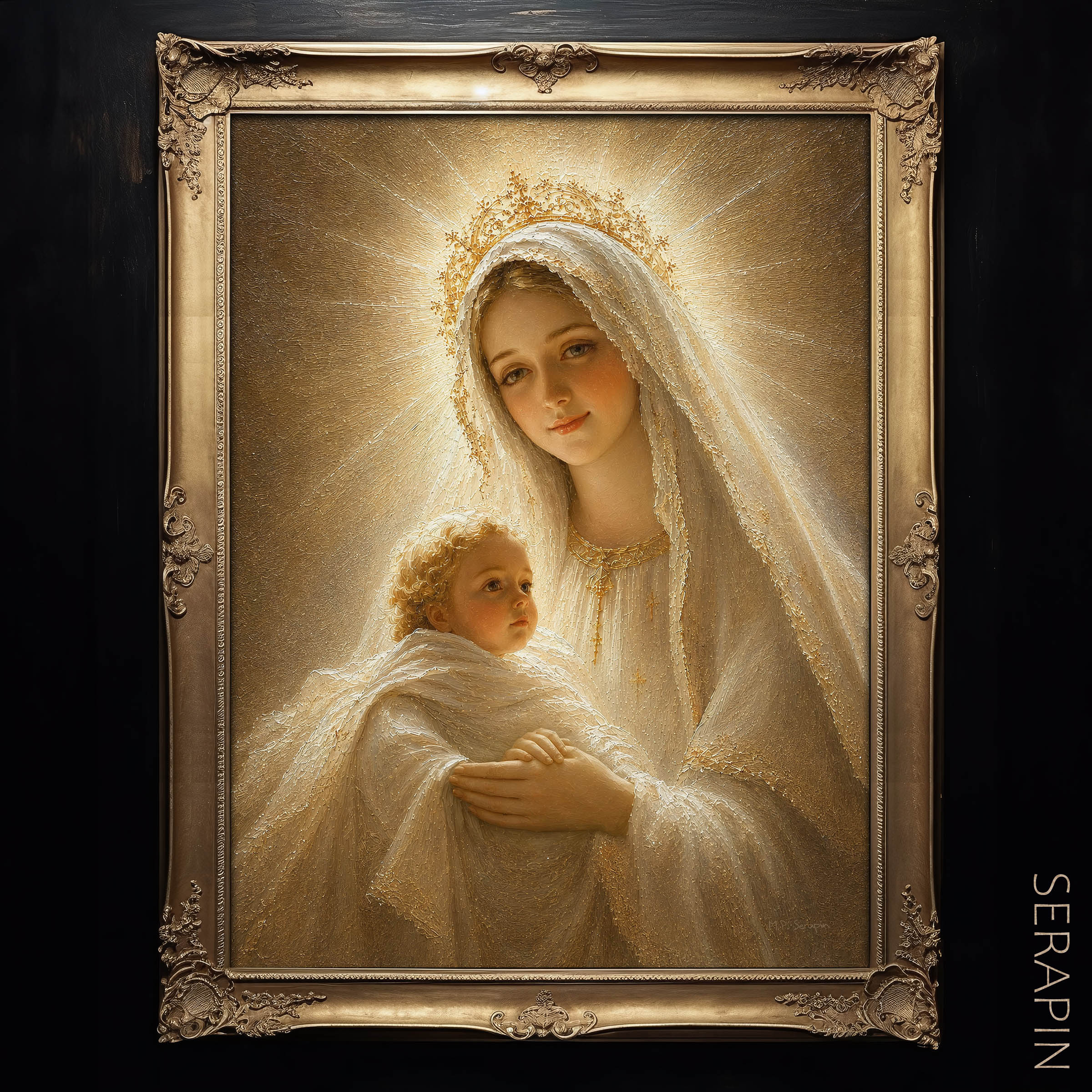 Madonna and Child 1 — original Catholic art by M.P. Serapin