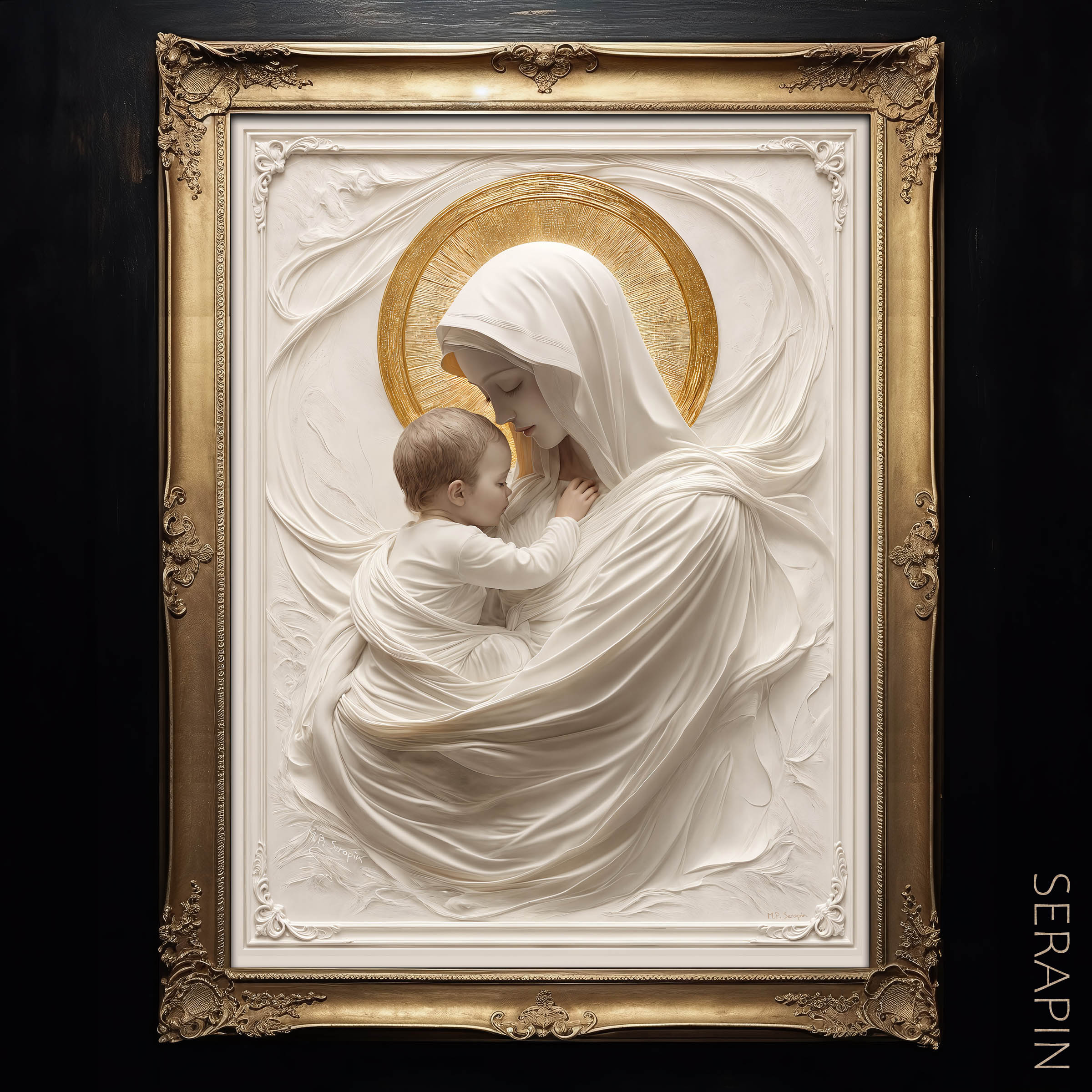 Madonna and Child 4 — original Catholic art by M.P. Serapin