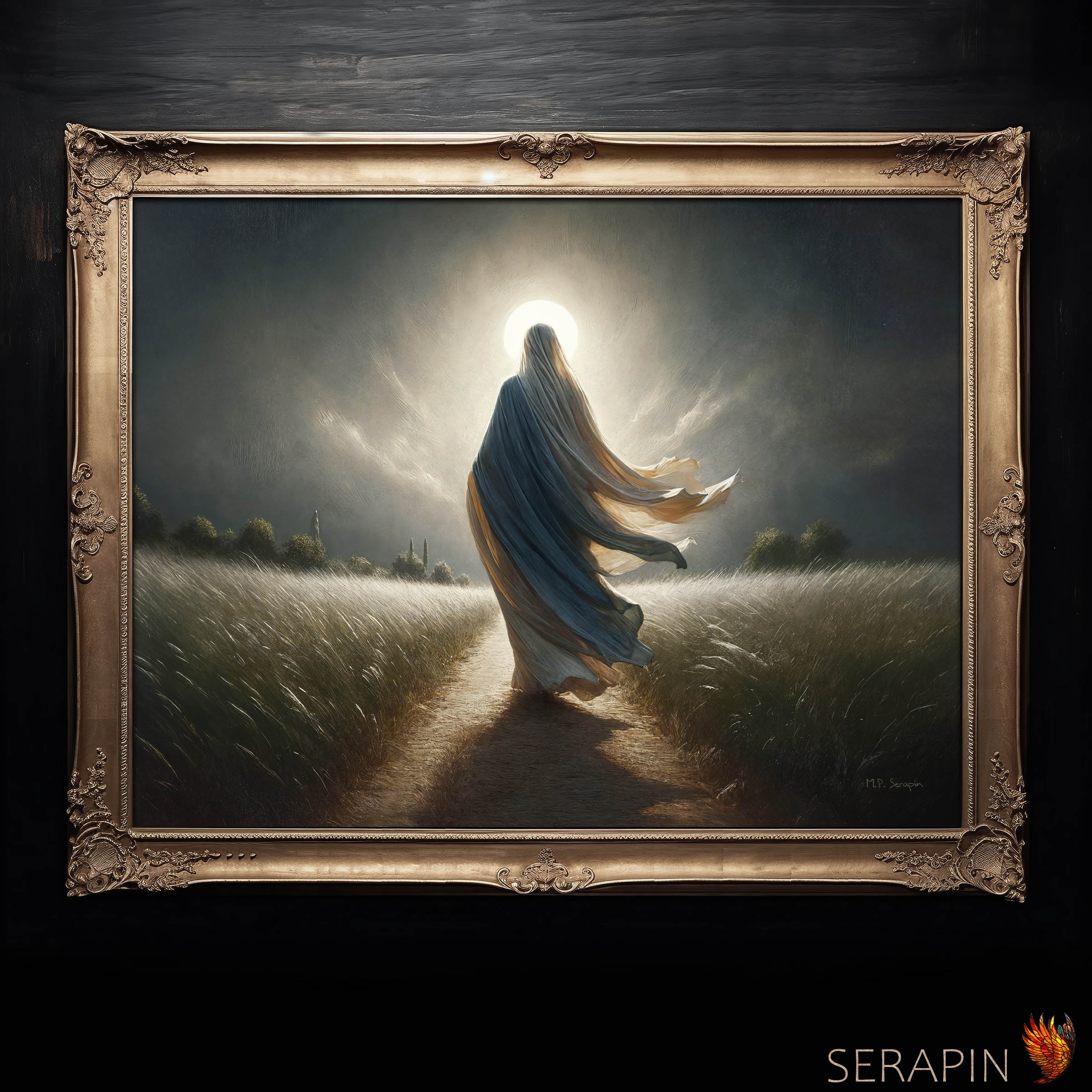 Mary Knows the Way — original Catholic art by M.P. Serapin