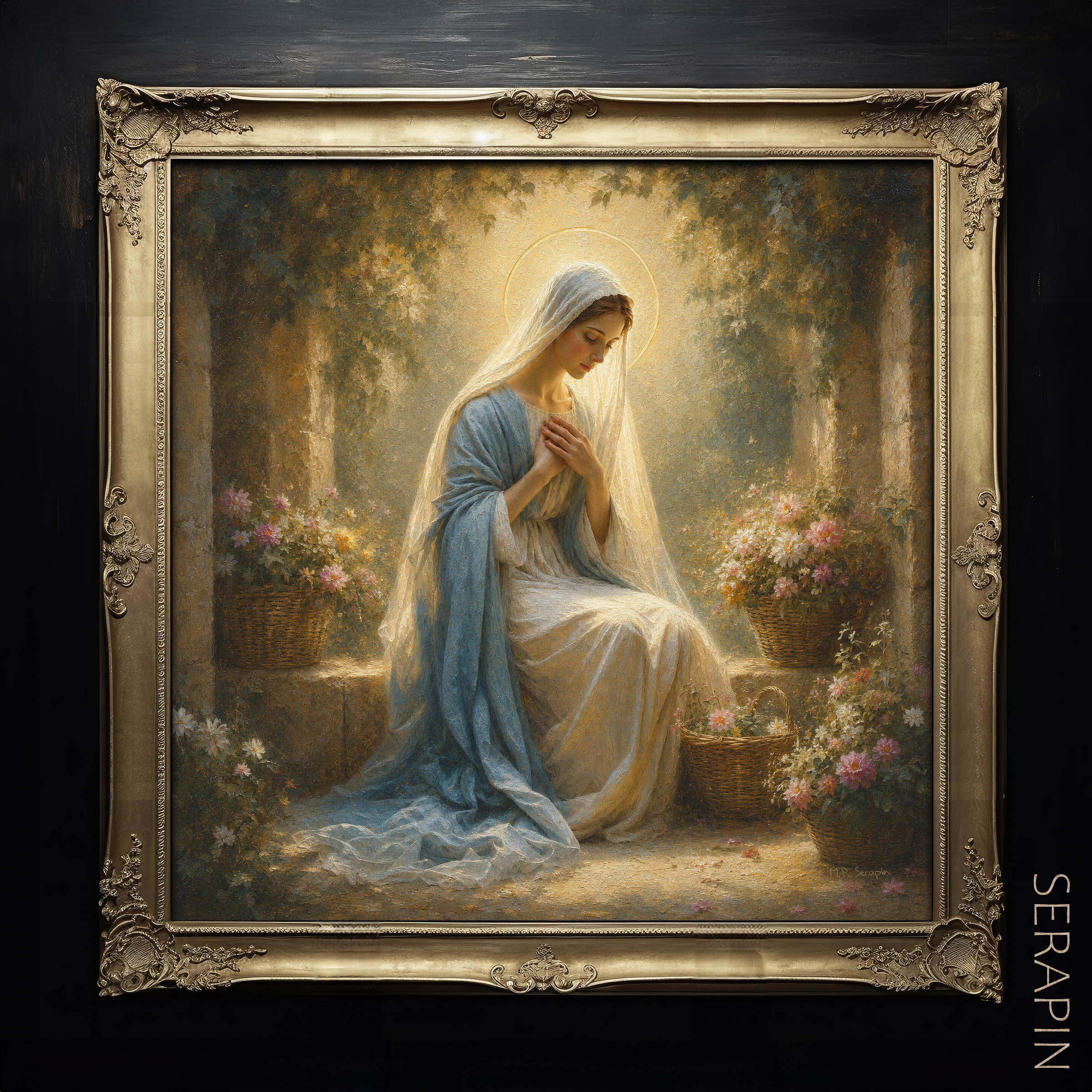 Marys Garden 2 — original Catholic art by M.P. Serapin