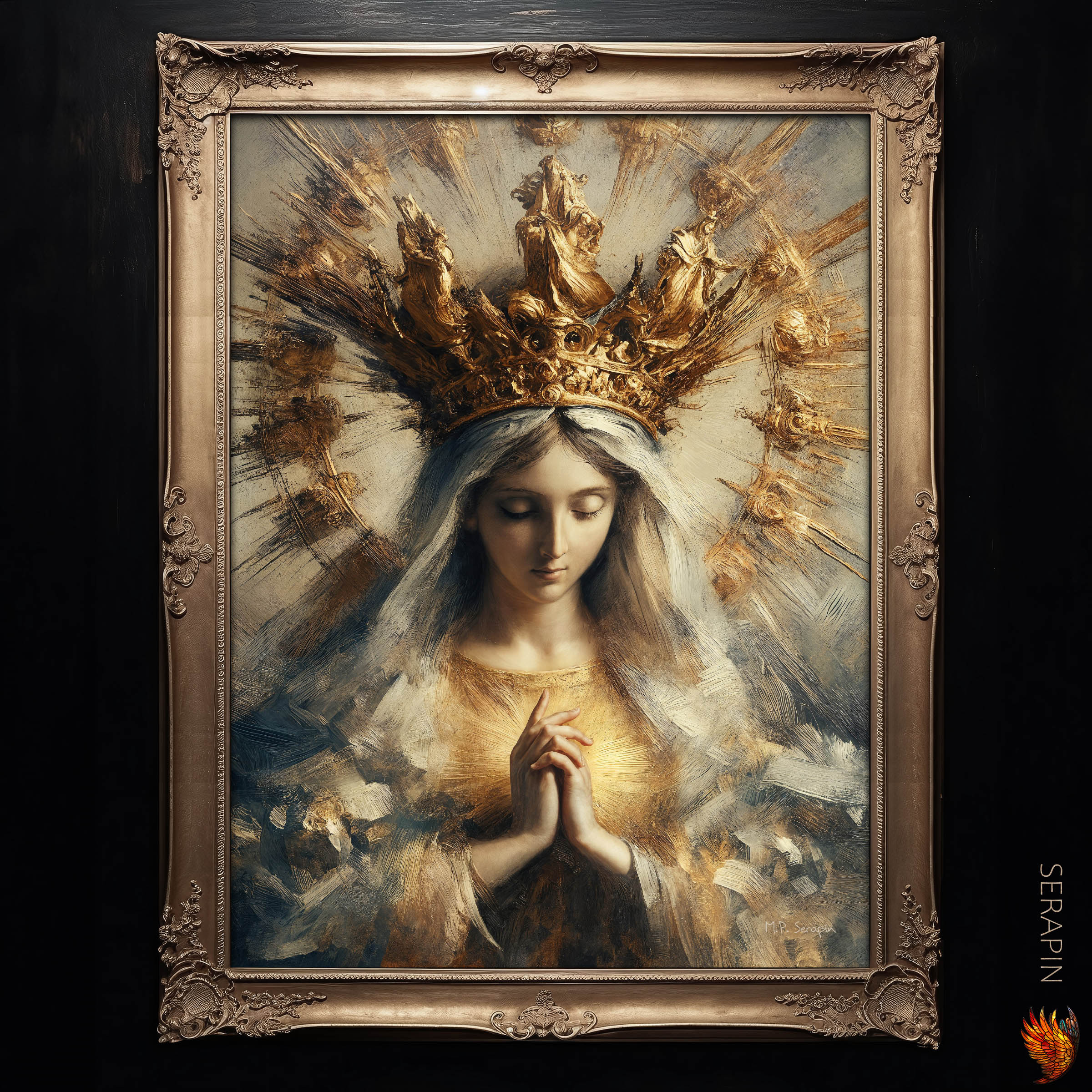 Regina Caeli - Queen of Heaven — original Catholic art by M.P. Serapin