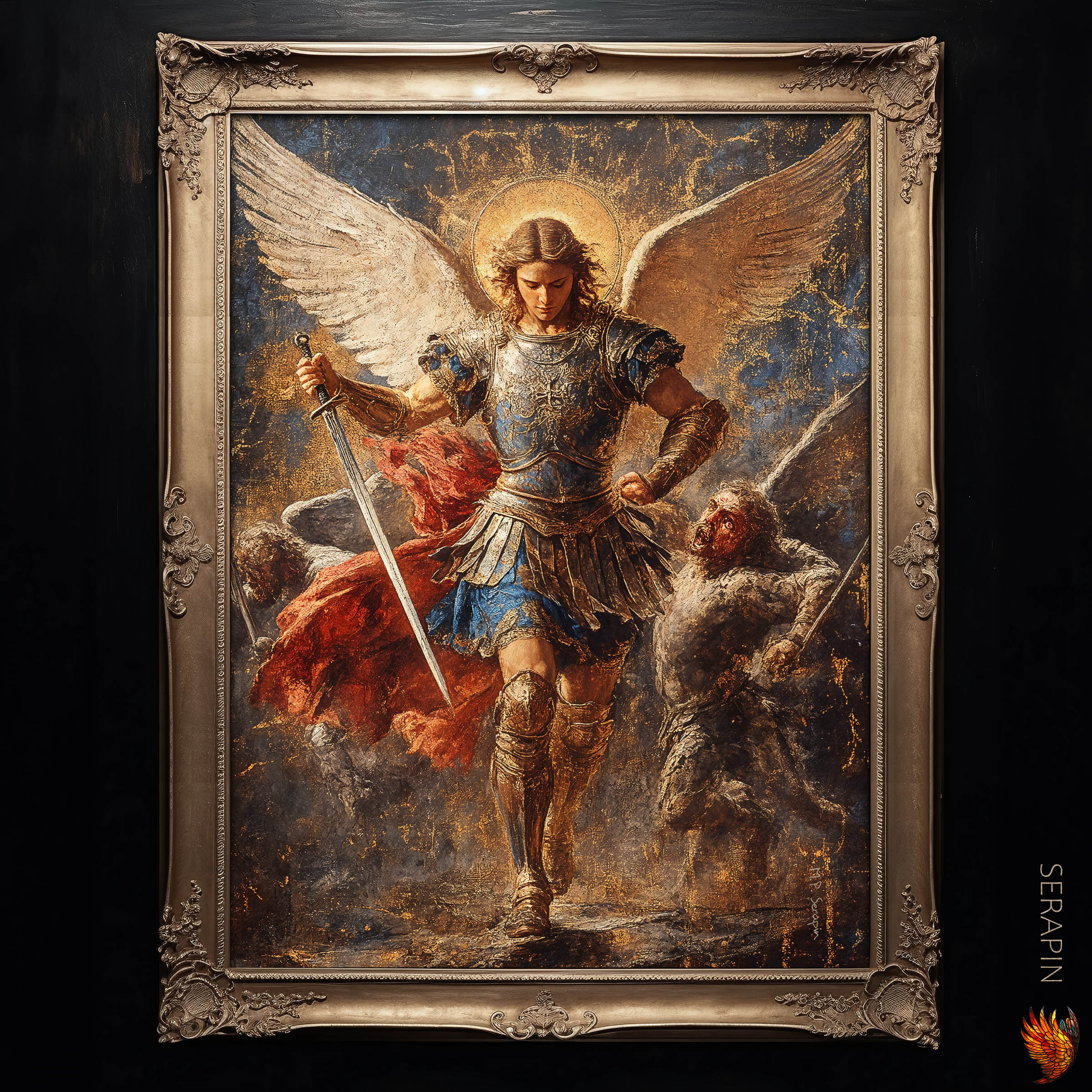 Right Hand of God — original Catholic art by M.P. Serapin