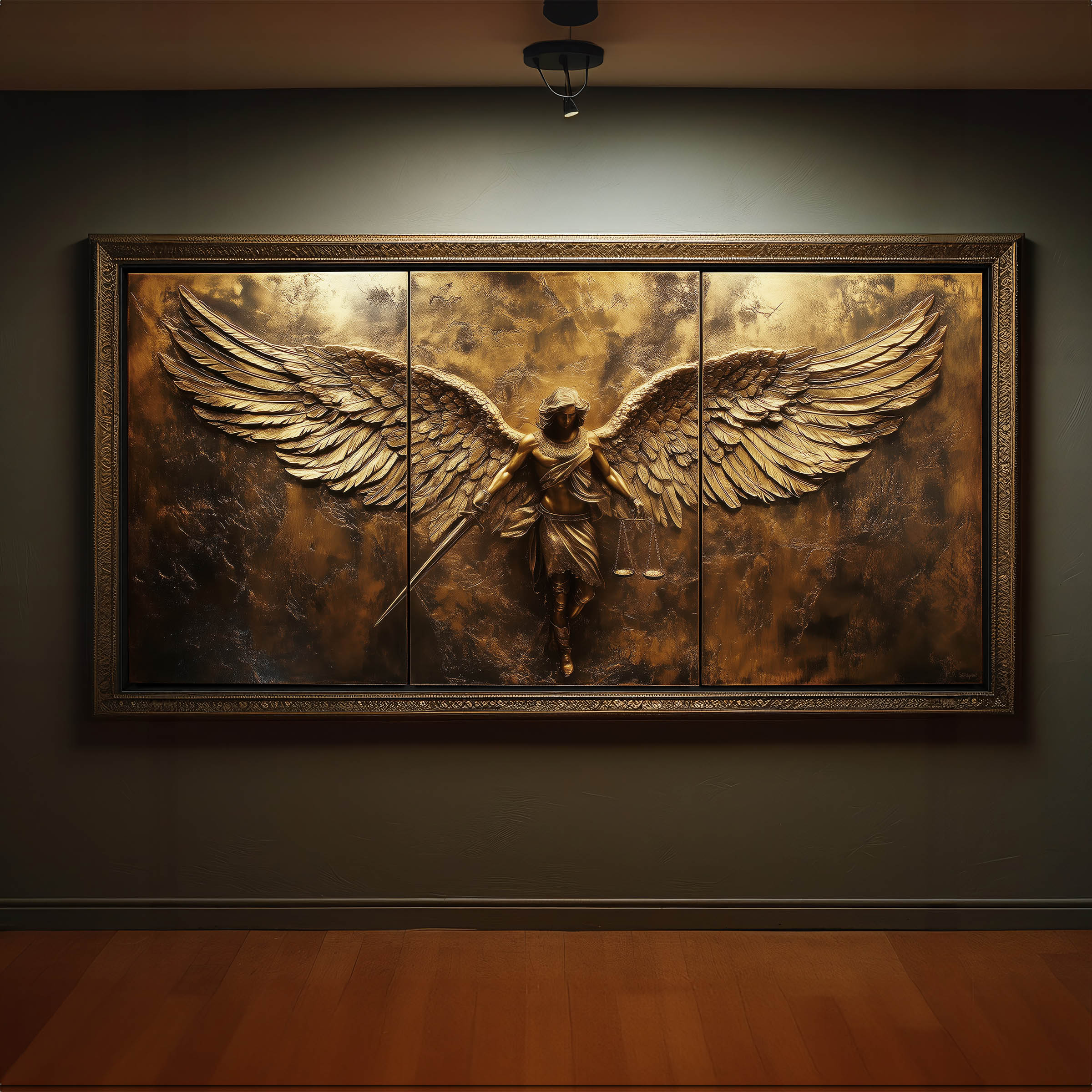Saint Michael the Archangel — original Catholic art by M.P. Serapin