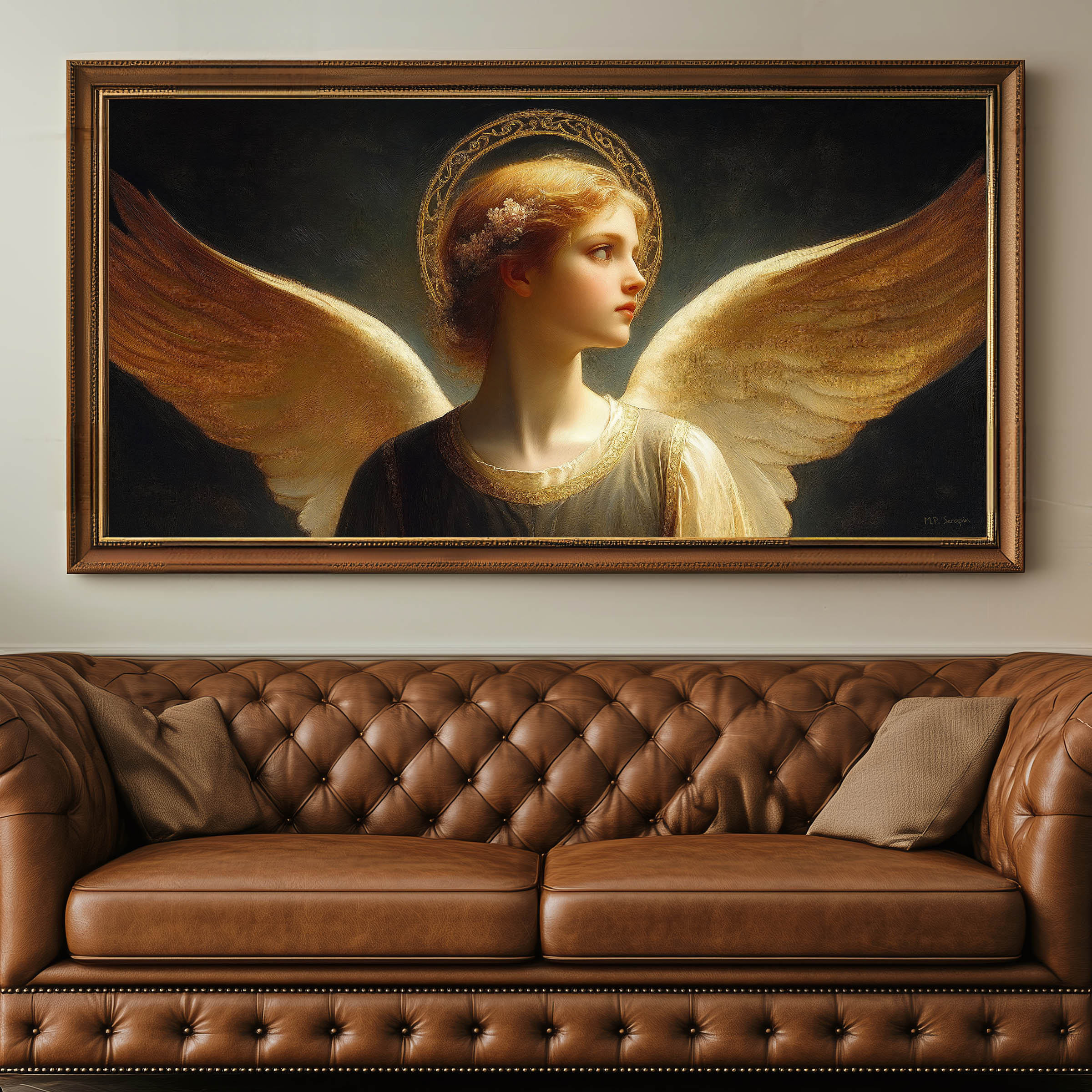 Virtus Angelorum — original Catholic art by M.P. Serapin